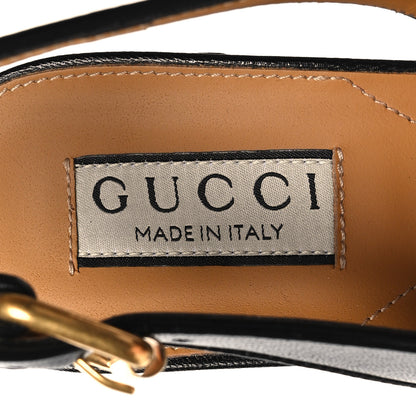 Gucci Quentin Granada Kid Horsebit Slingbacks Pumps 37 Black 8 of 9