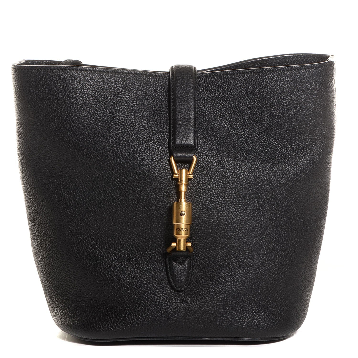 Gucci Soft Grained Calfskin Small Jackie Bucket Bag Black 1 of 8