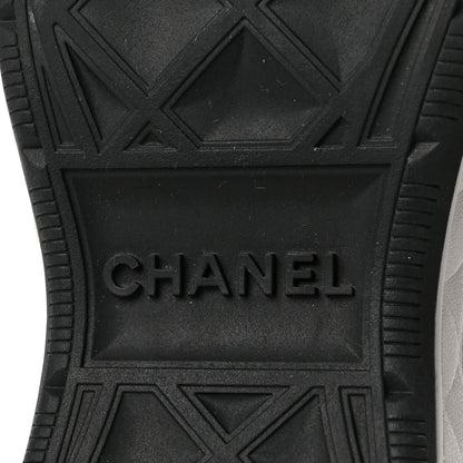 Chanel Velvet Calfskin Mixed Fibers CC Sneakers 38.5 Black 7 of 9