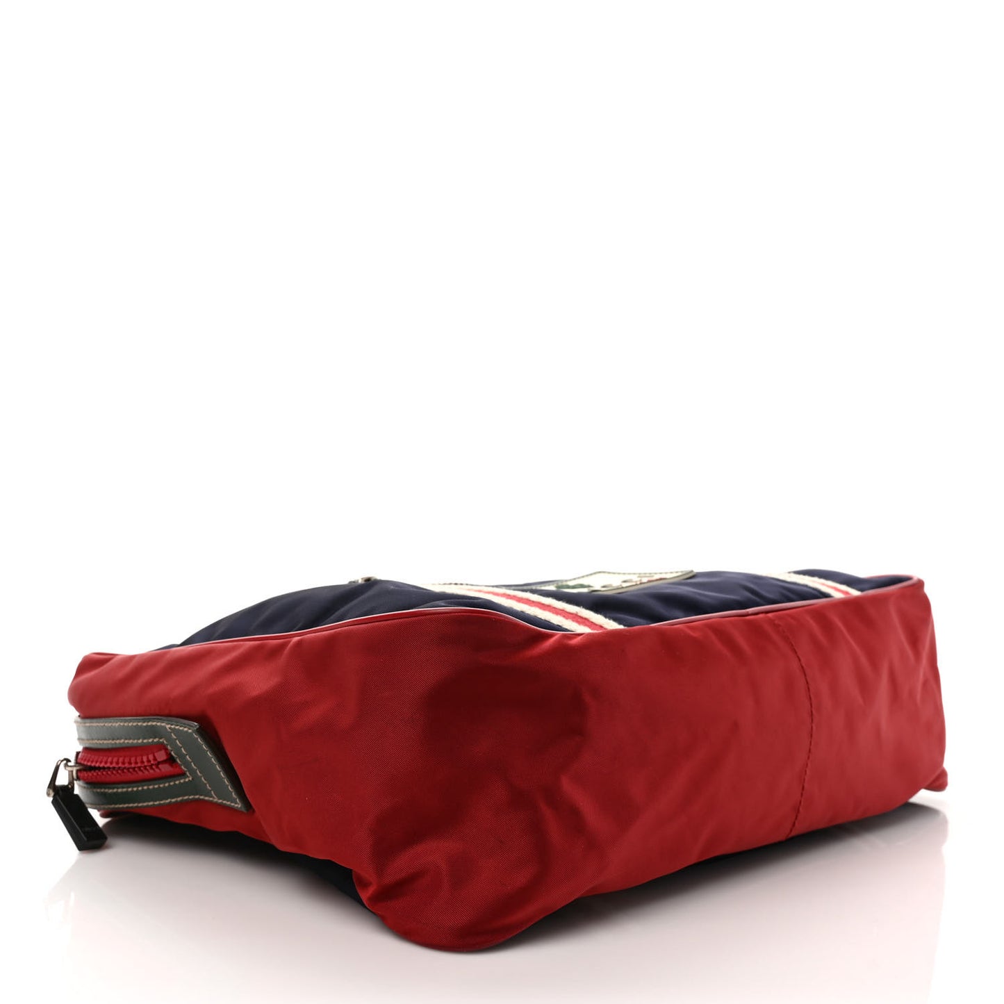 Nylon Tote Blue Red Multicolor