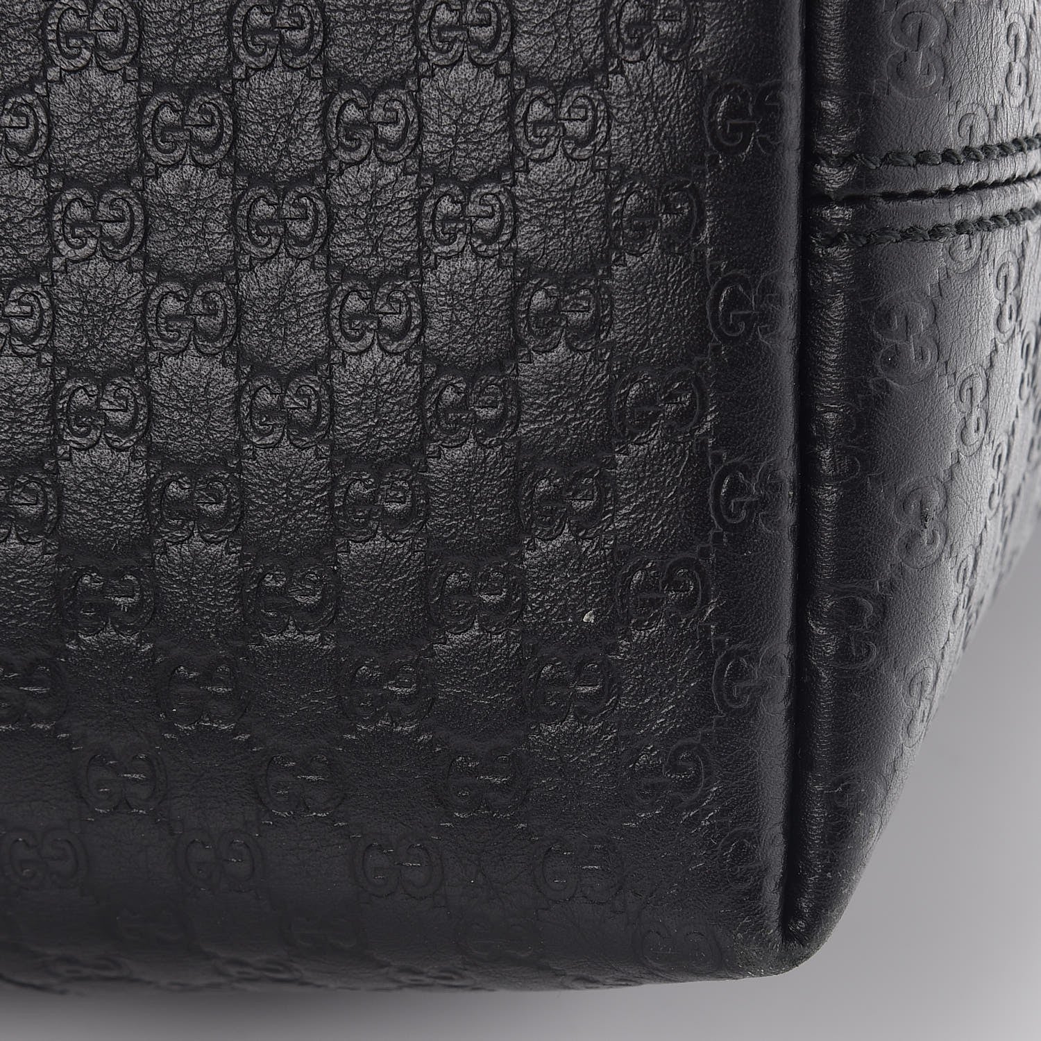 Gucci Guccissima Medium Bree Foldover Tote Black 9 of 13