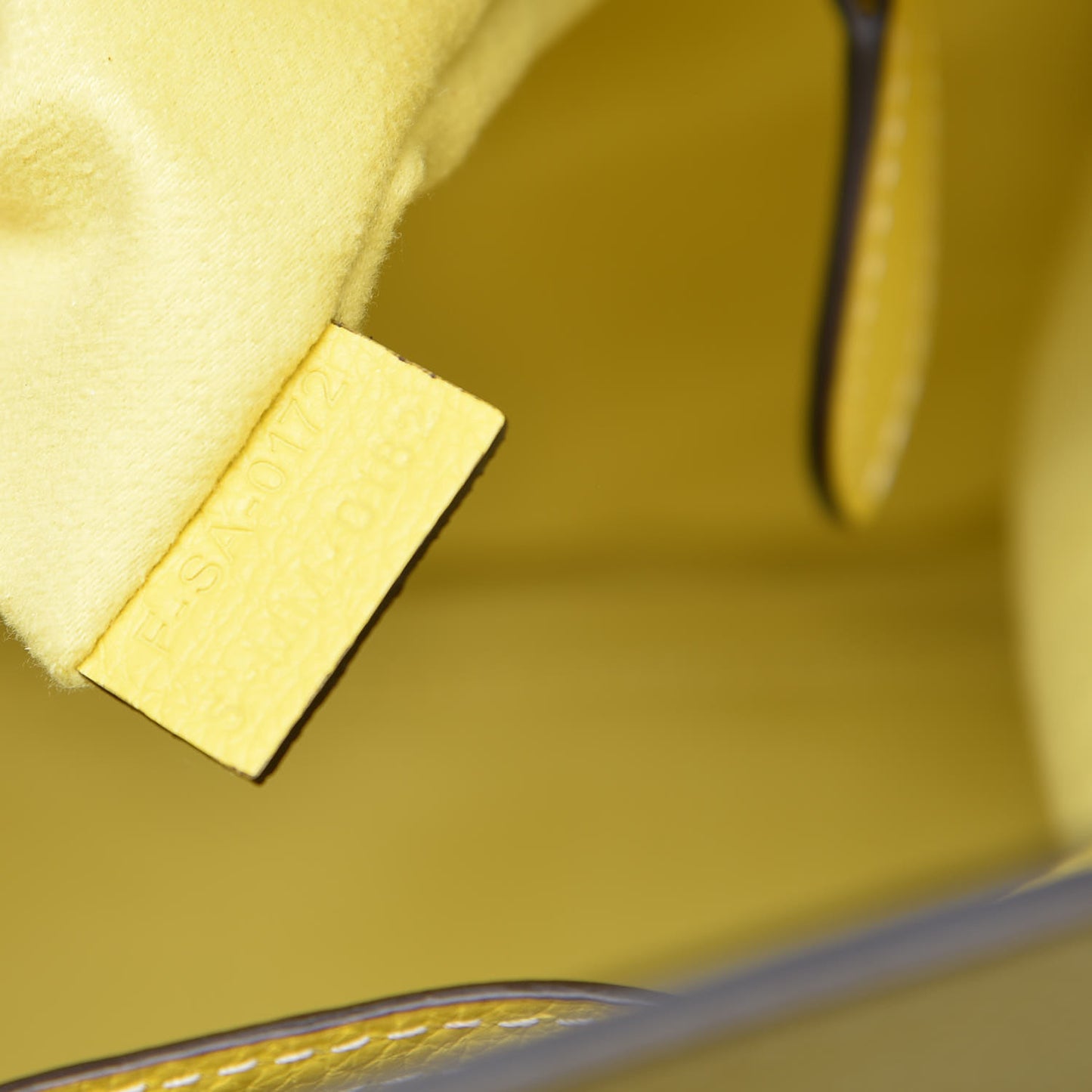 Drummed Calfskin Mini Luggage Citron