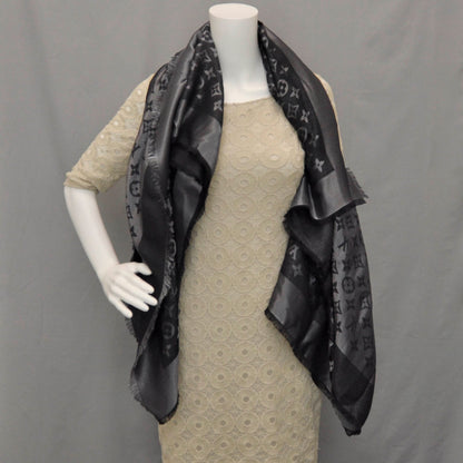Louis Vuitton Monogram Lurex Shawl Black 4 of 4