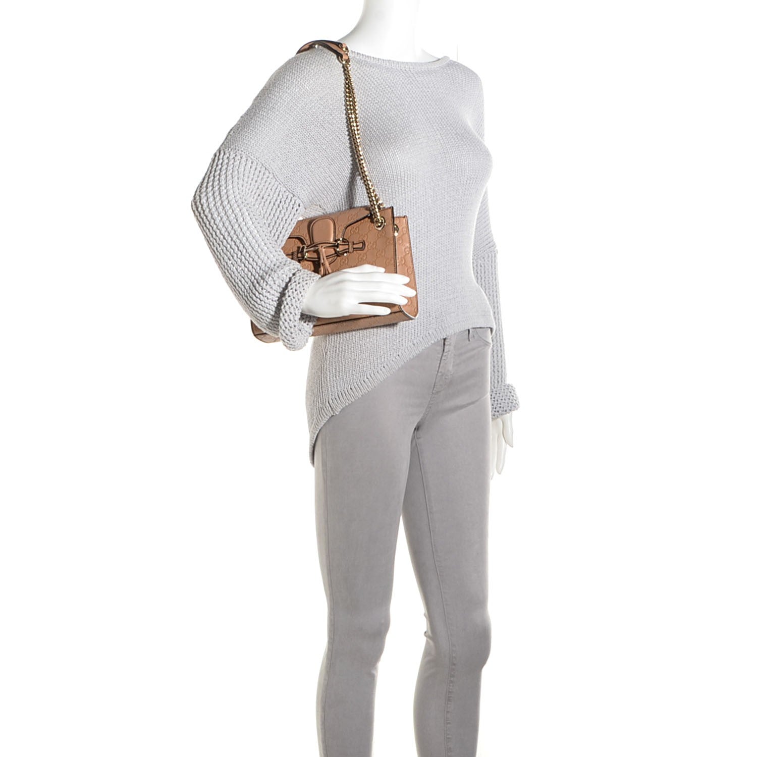 Gucci Guccissima Small Emily Chain Shoulder Bag Camelia 2 of 8
