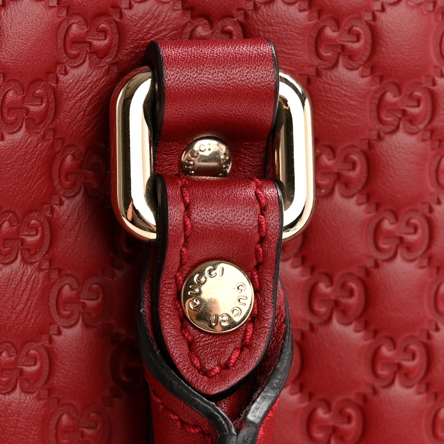 Soft Microguccissima Dome Satchel Red