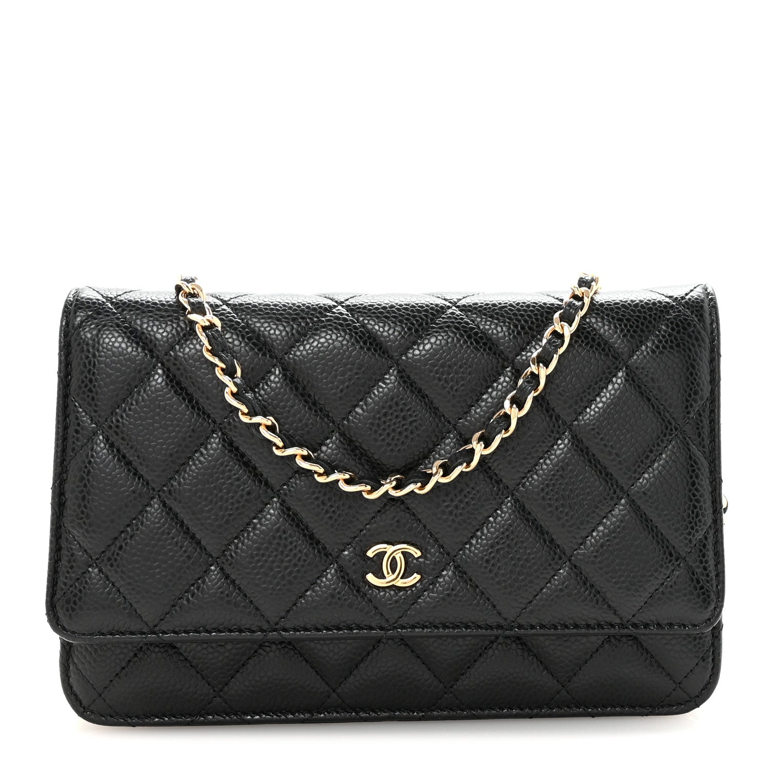 Chanel Caviar Quilted Wallet on Chain WOC Black 1 of 12