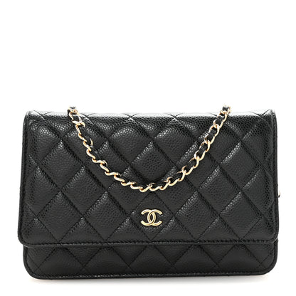 Chanel Caviar Quilted Wallet on Chain WOC Black 1 of 12