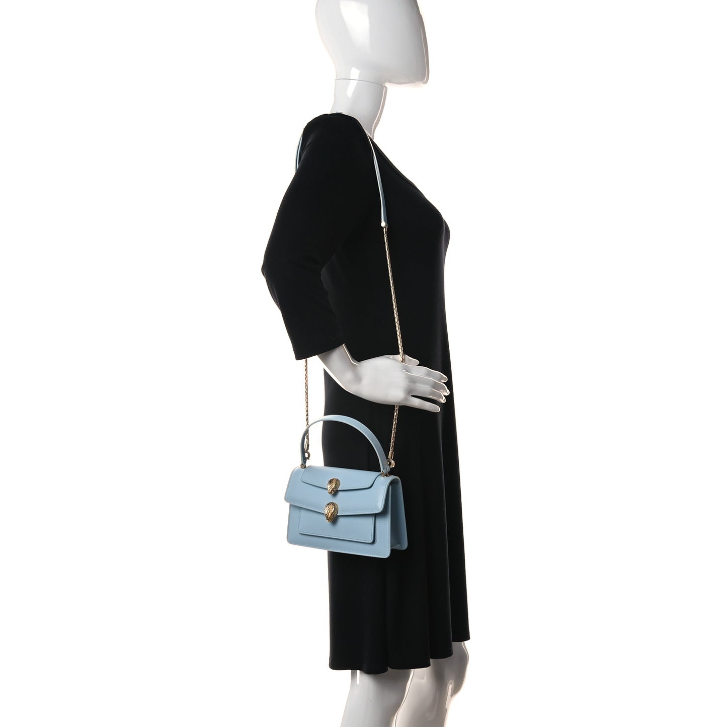 x ALEXANDER WANG Calfskin Serpenti Top Handle Belt Bag Baby Blue