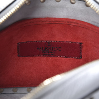 Valentino Garavani Craquele Nappa Rockstud Spike Camera Crossbody Bag Pastel Grey 6 of 10