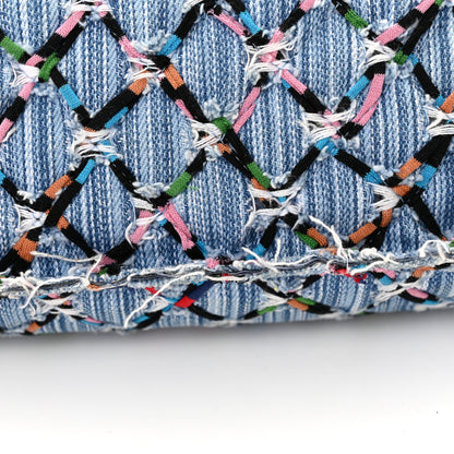 Chanel Woven Denim Medium Flap Multicolor 13 of 13