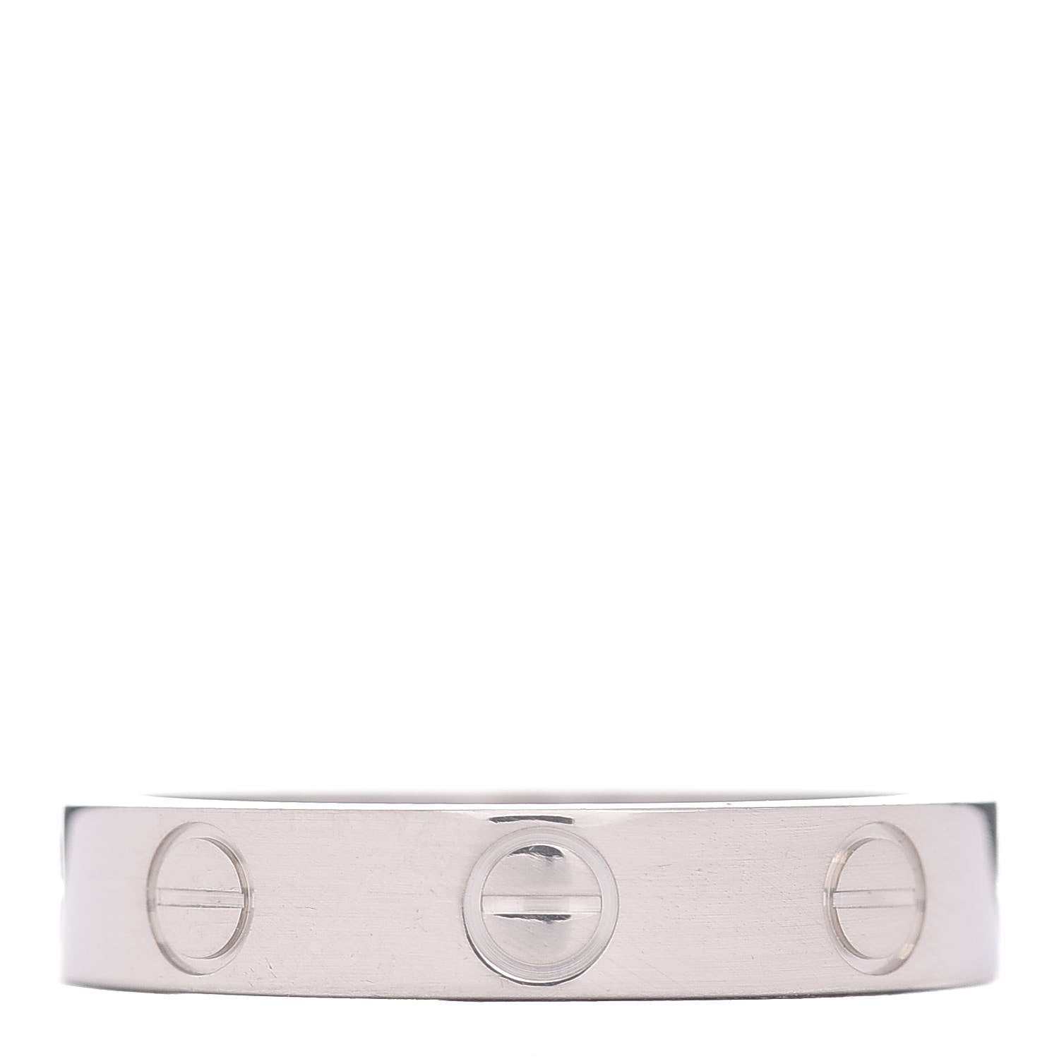 Cartier 18K White Gold 3.5mm LOVE Wedding Band Ring 49 5 3 of 4