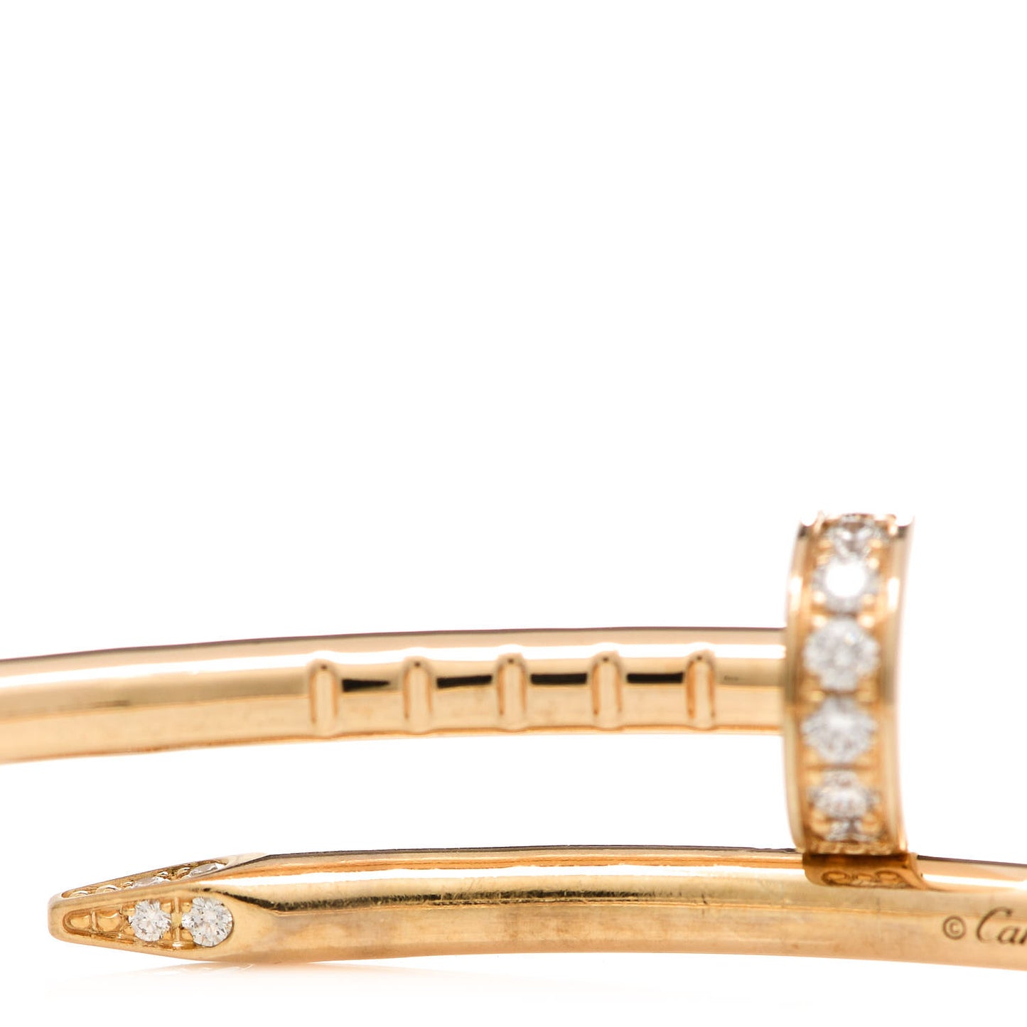 18K Yellow Gold Diamond Small Juste Un Clou Bracelet 15