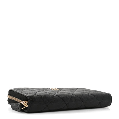Chanel Caviar Quilted Medium Zip Around Wallet Black 4 of 8