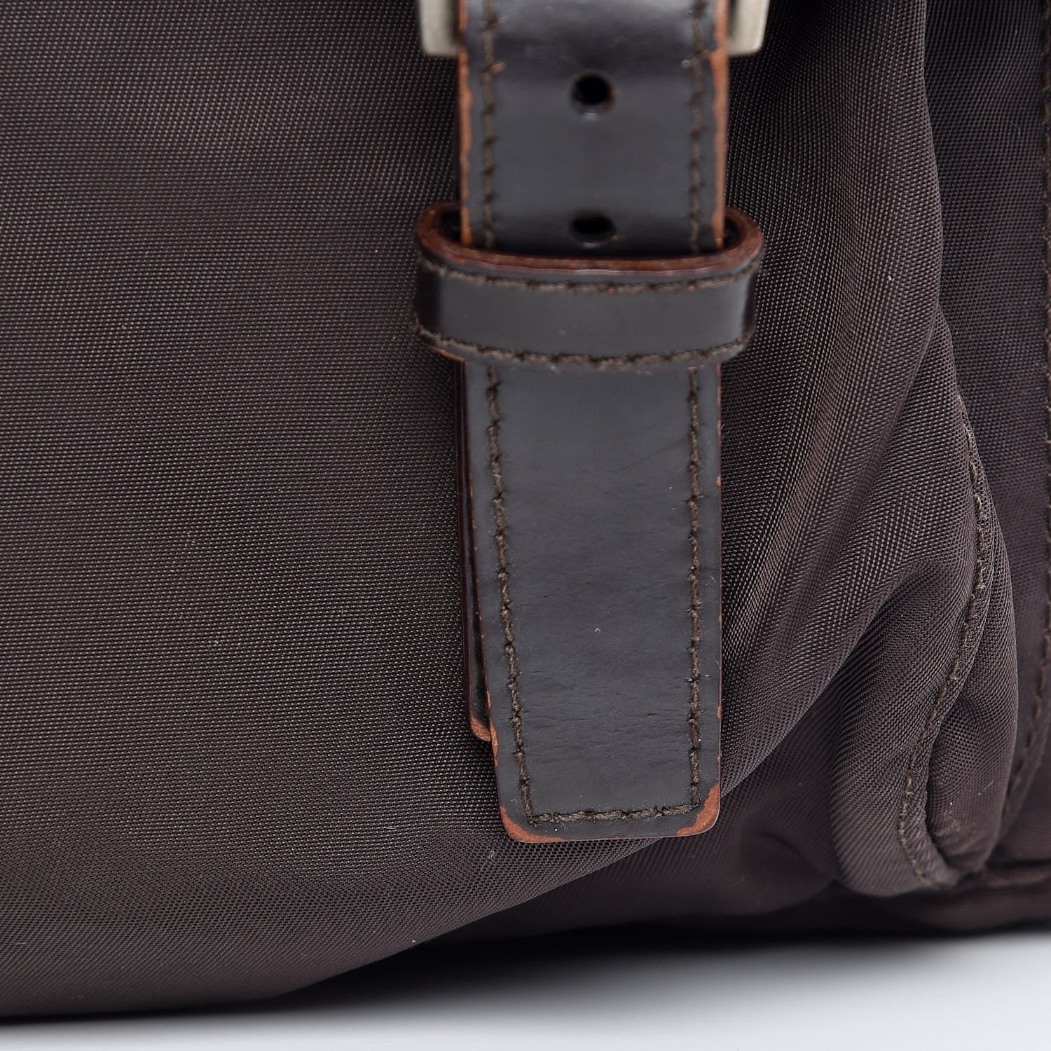 Prada Tessuto Nylon Messenger Bag Brown 13 of 13