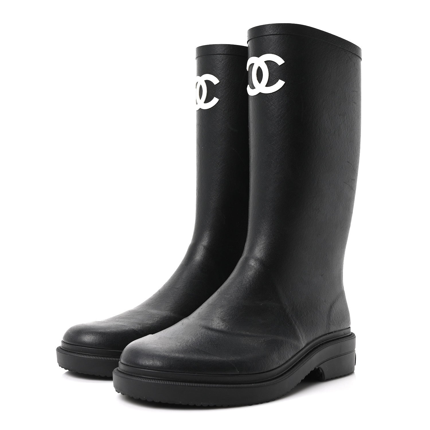 Chanel Caoutchouk CC High Boots 40 Black 1887965 – FASHIONPHILE