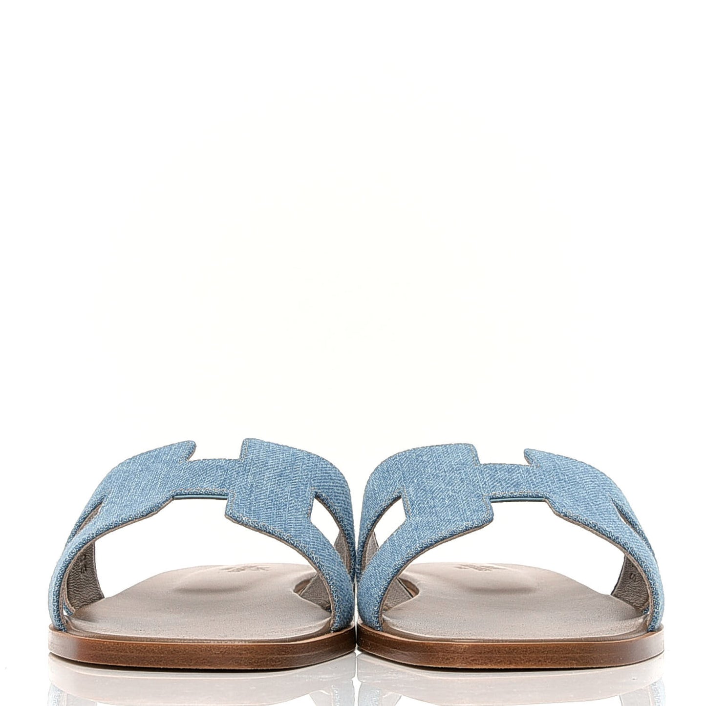 Denim Canvas Oran Sandals 39 Bleu Clair