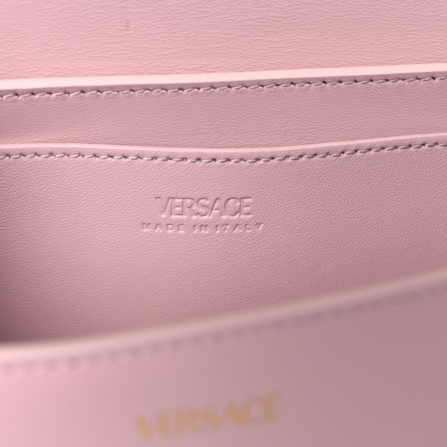 Versace Calfskin Medium Greca Goddess Shoulder Bag Pale Pink 7 of 10