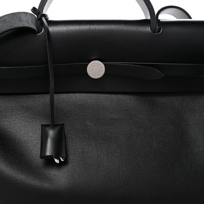 Hermes Toile H Berline Vache Hunter Herbag Zip 39 MM Black Ecru 9 of 11