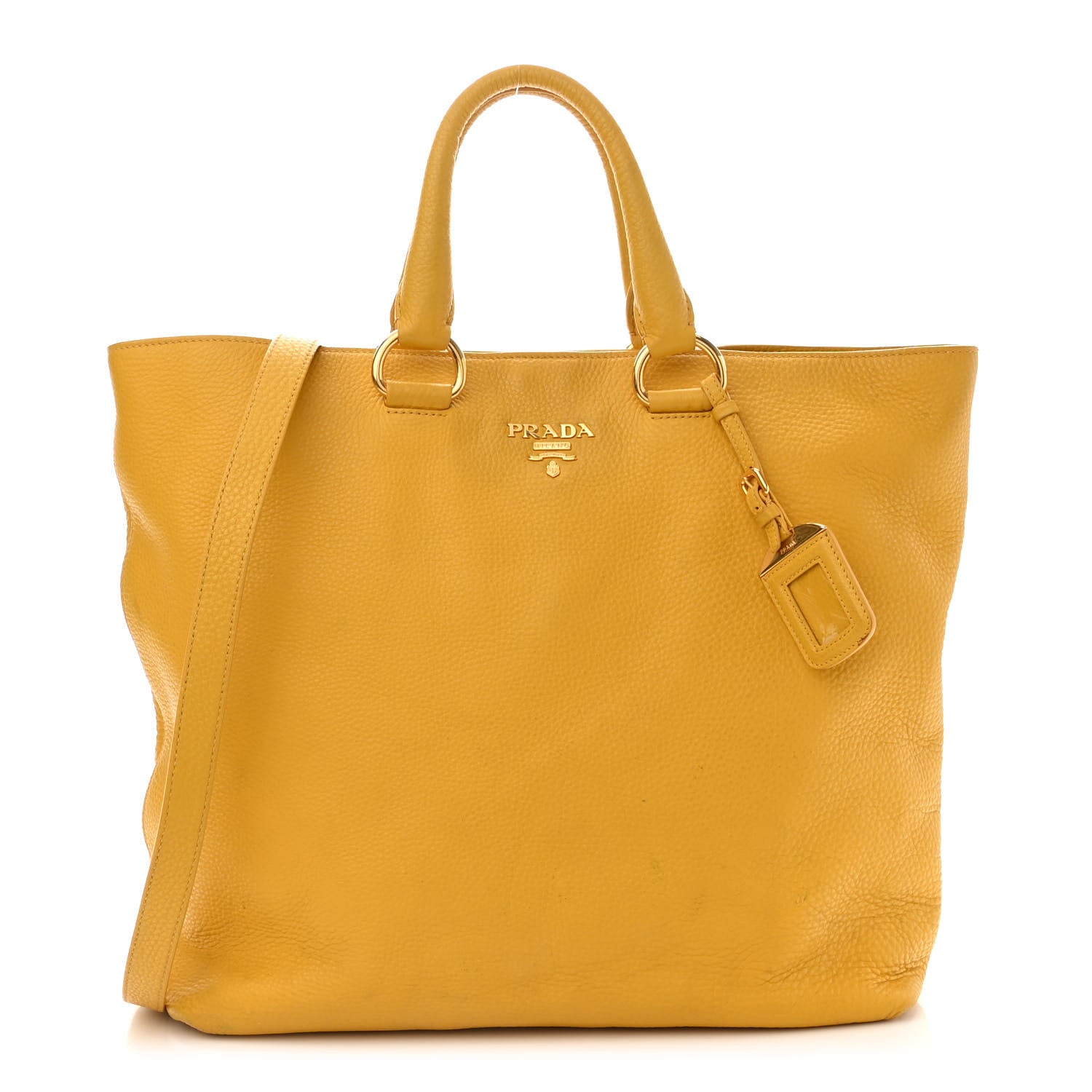 Prada Vitello Daino Shopping Tote Mimosa 1 of 12