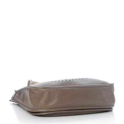 Hermes Taurillon Clemence Evelyne III GM Etoupe 4 of 9