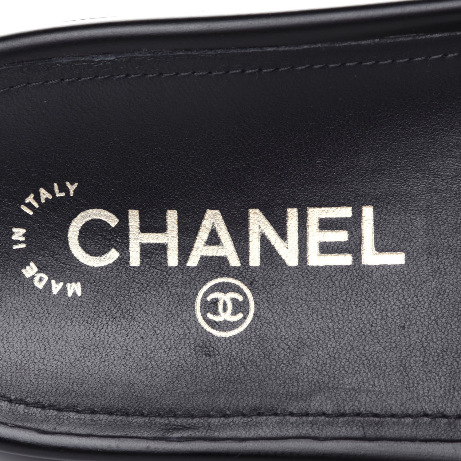 Chanel Tweed Lambskin Chain Flat Sandals 39 Black Multicolor 8 of 11