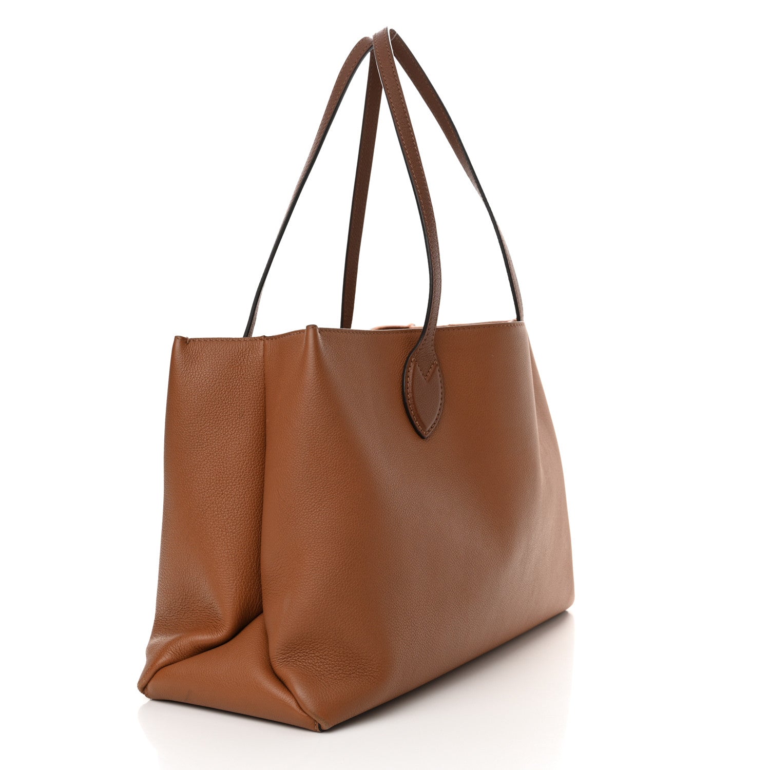 Louis Vuitton Grained Calfskin Lockme Shopper Chataigne 3 of 10