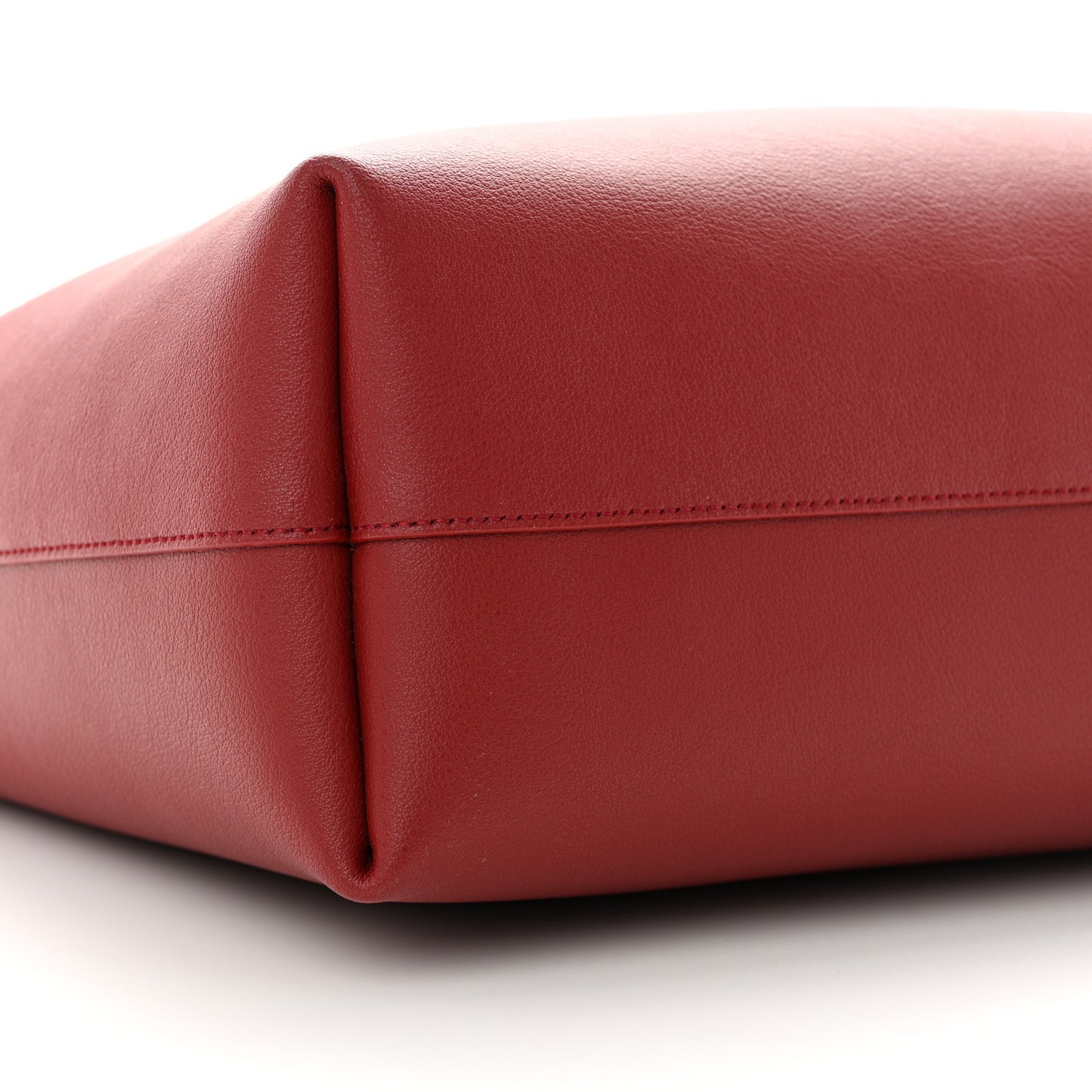 Calfskin Large Shopping Tote Opyum Red