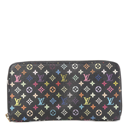 Louis Vuitton Monogram Multicolor Zippy Wallet Black Grenade 1 of 9
