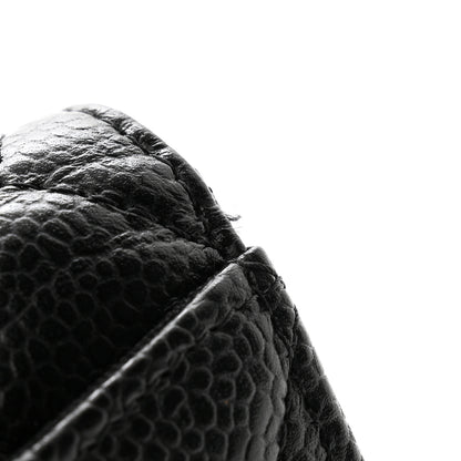 Chanel Caviar Quilted Flap Card Holder Wallet Black 9 of 10