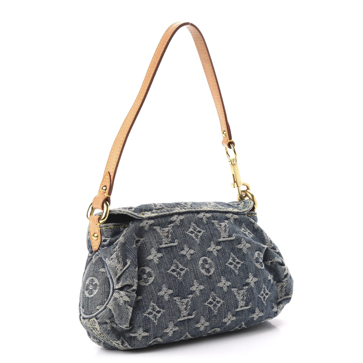 Louis Vuitton Monogram Denim Mini Pleaty Blue 3 of 9