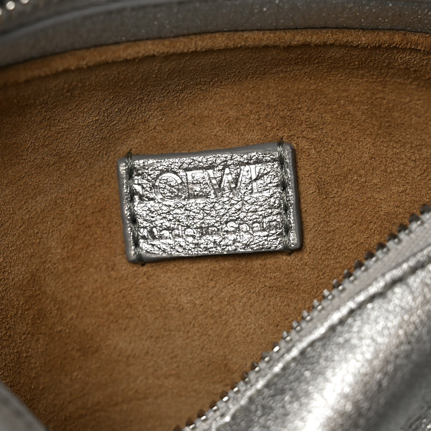 Loewe Laminated Lambskin Mini Puzzle Edge Bag Silver 5 of 8