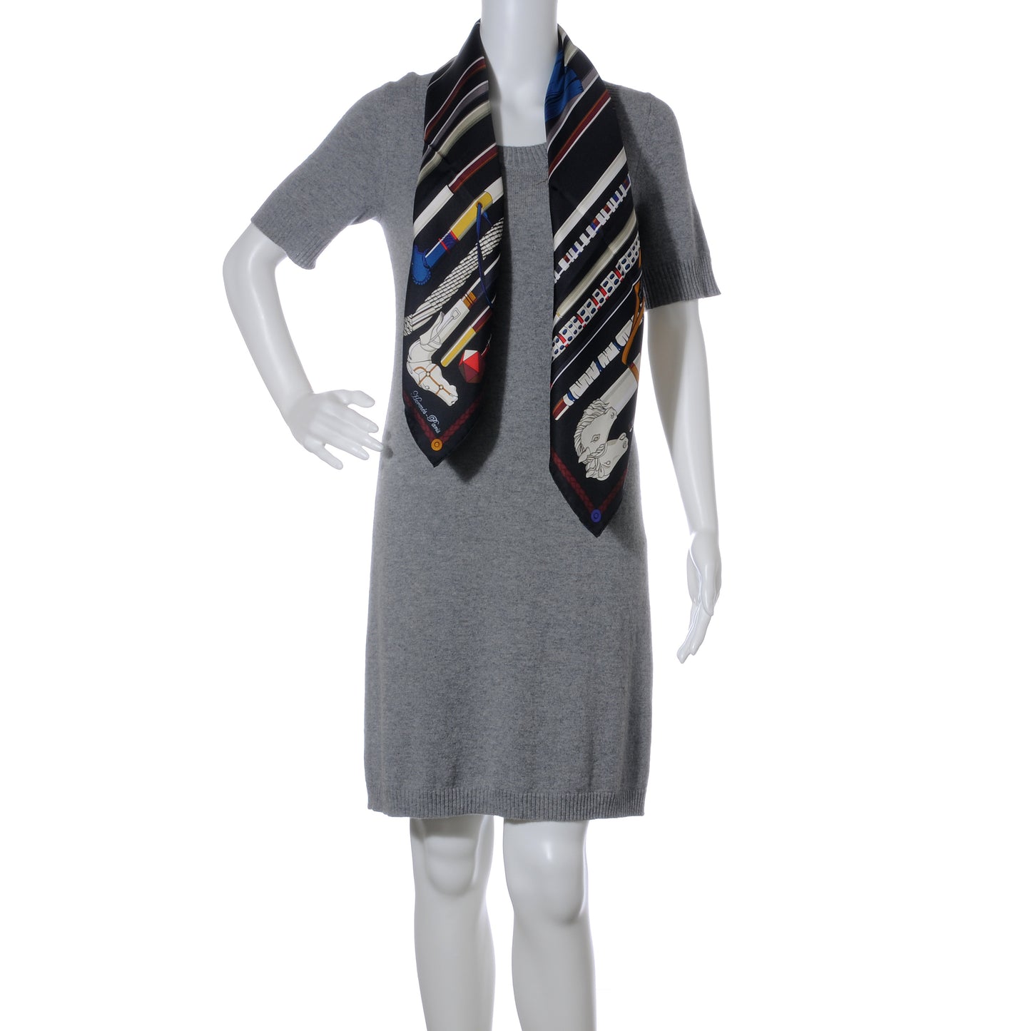 Silk Les Cannes Scarf 90