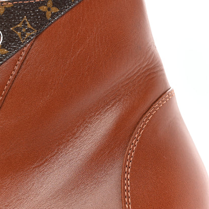 Louis Vuitton Calfskin Monogram Star Trail Ankle Boots 40 Cognac 9 of 13