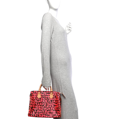 Louis Vuitton Monogram Graffiti Speedy 30 Fuchsia 2 of 12