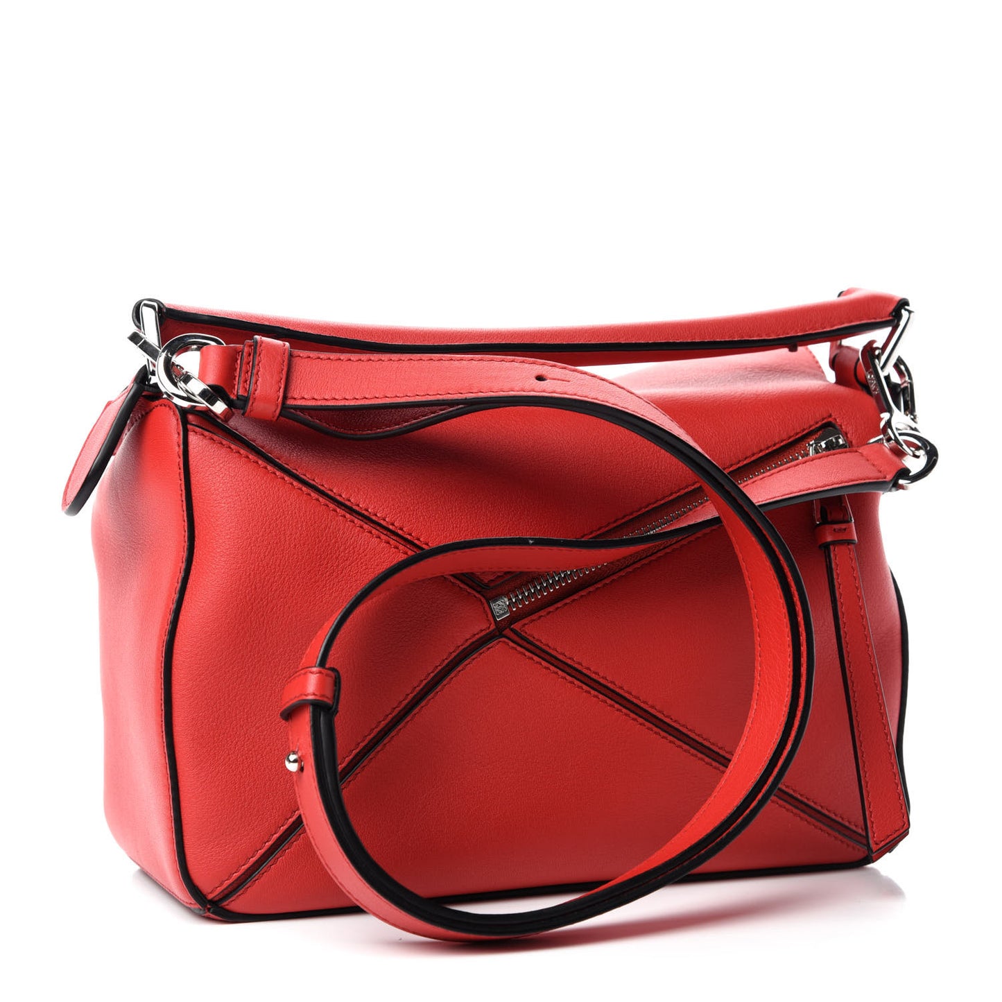 Calfskin Small Puzzle Bag Scarlet