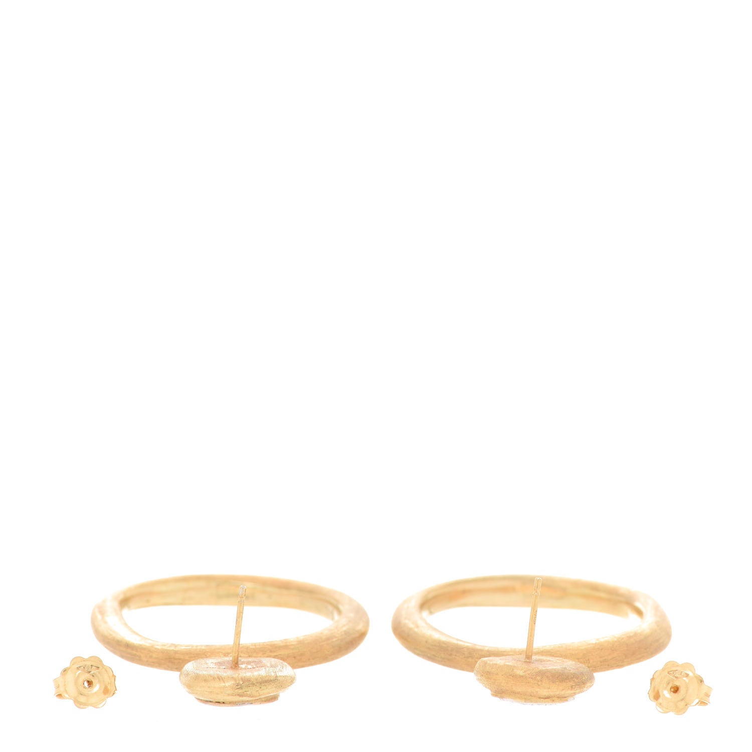Marco Bicego 18K Yellow Gold Diamond Jaipur Circle Link Earrings 3 of 4