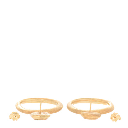 Marco Bicego 18K Yellow Gold Diamond Jaipur Circle Link Earrings 3 of 4