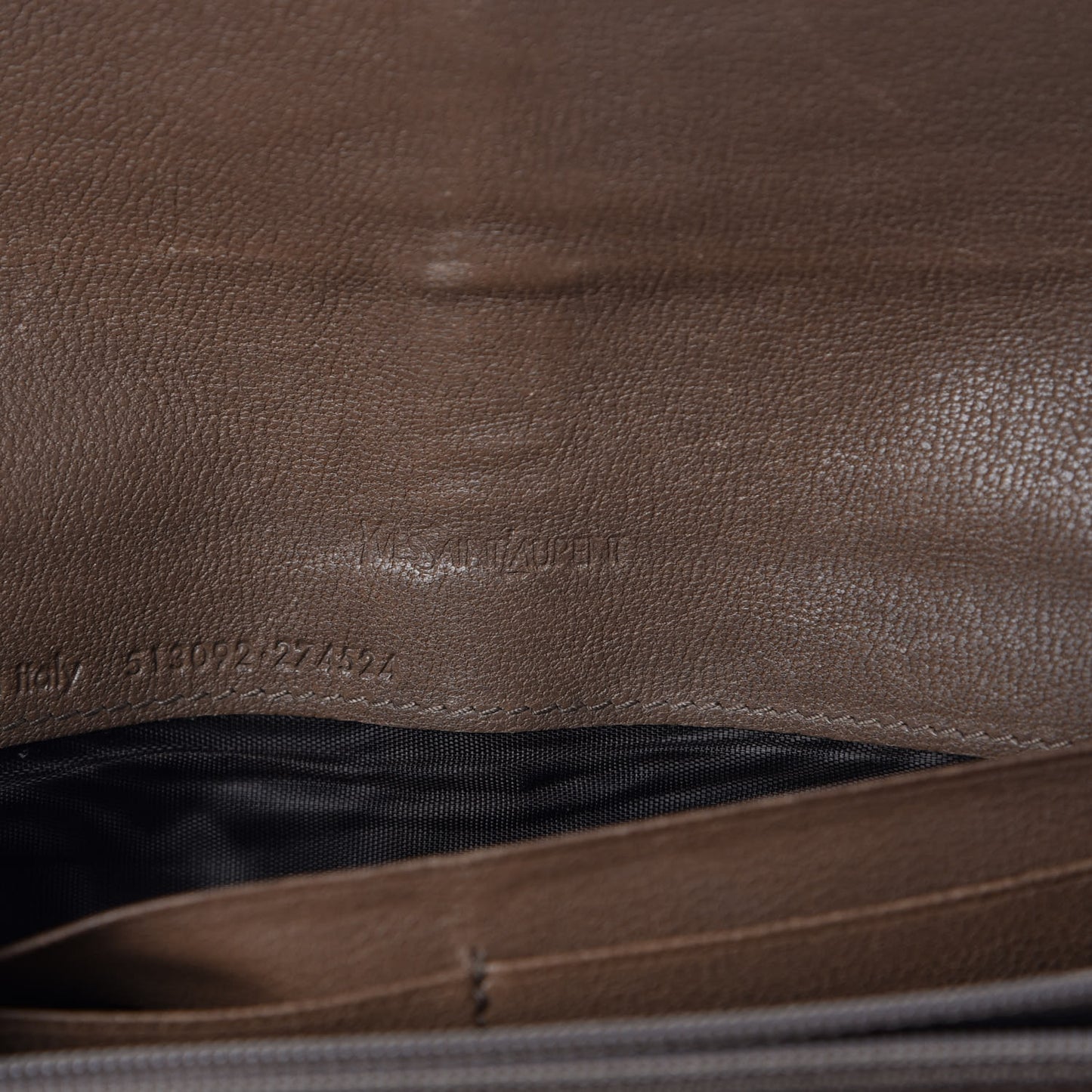Calfskin Classic Y Ligne Wallet Light Brown