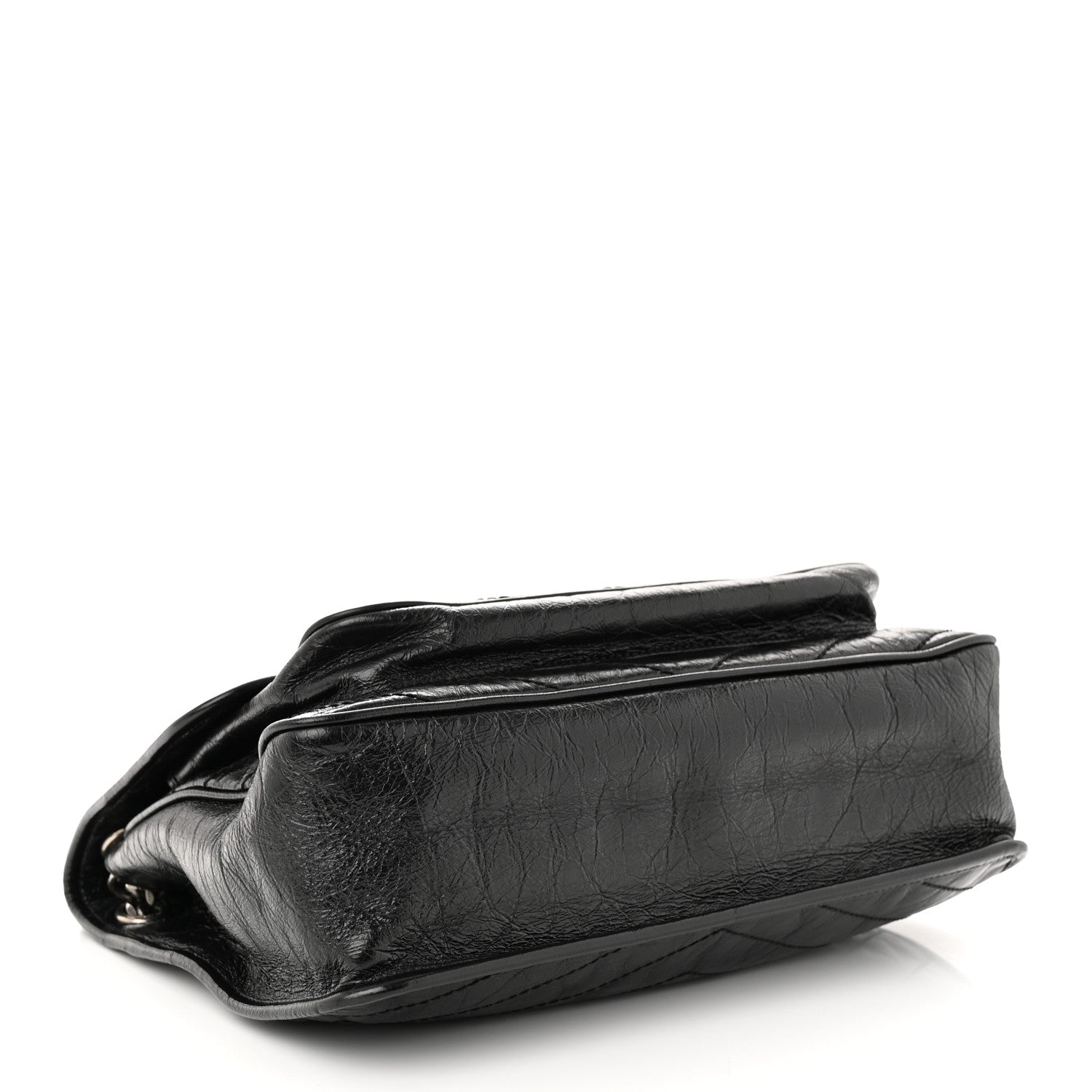 Saint Laurent Crinkled Calfskin Matelasse Monogram Large Niki Chain Satchel Black 4 of 10