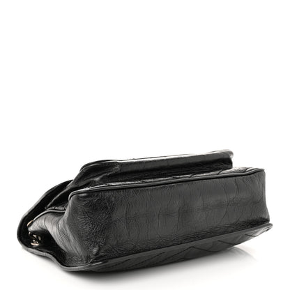 Saint Laurent Crinkled Calfskin Matelasse Monogram Large Niki Chain Satchel Black 4 of 10