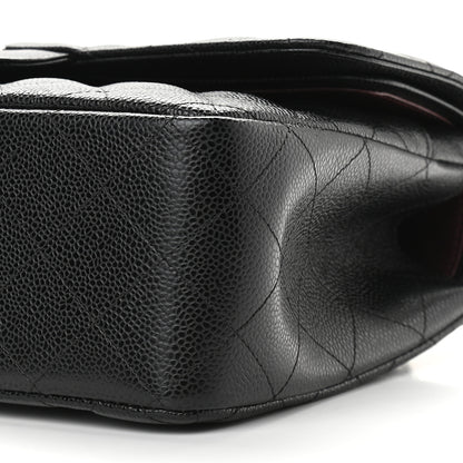 Chanel Caviar Quilted Jumbo Double Flap Black 9 of 9