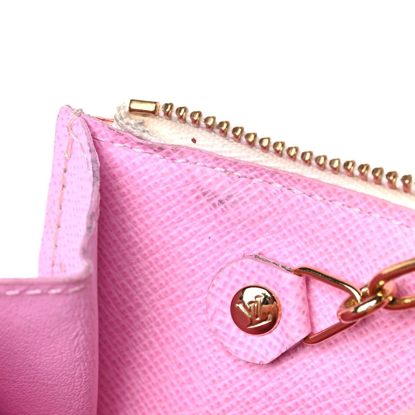 Monogram Multicolor Key Pouch White Litchi