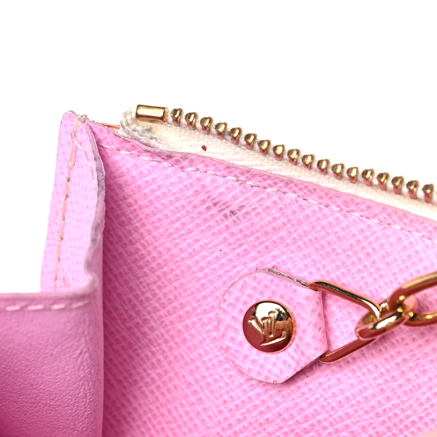 Louis Vuitton Monogram Multicolor Key Pouch White Litchi 8 of 11