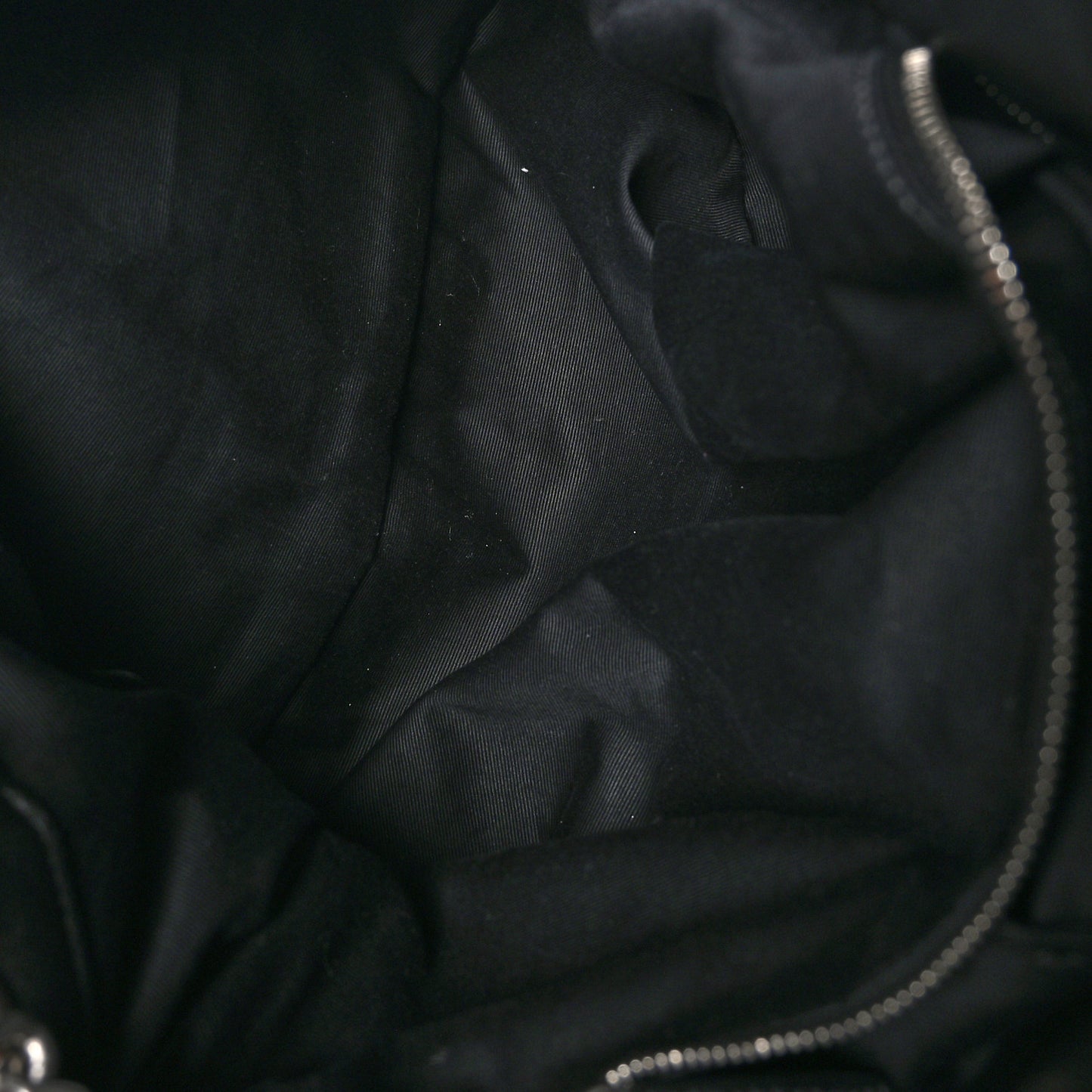 Lambskin Quilted Medium Loulou Puffer Monogram Chain Satchel Black