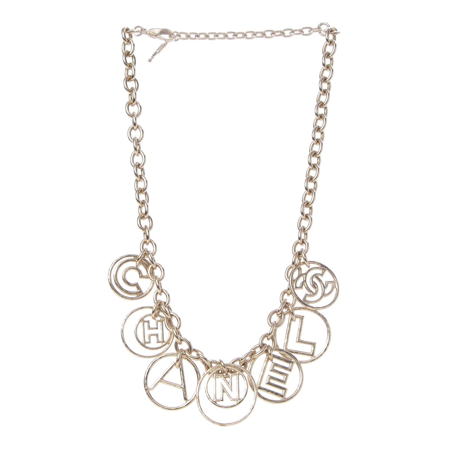 Hoop Cuba Logo Necklace Gold