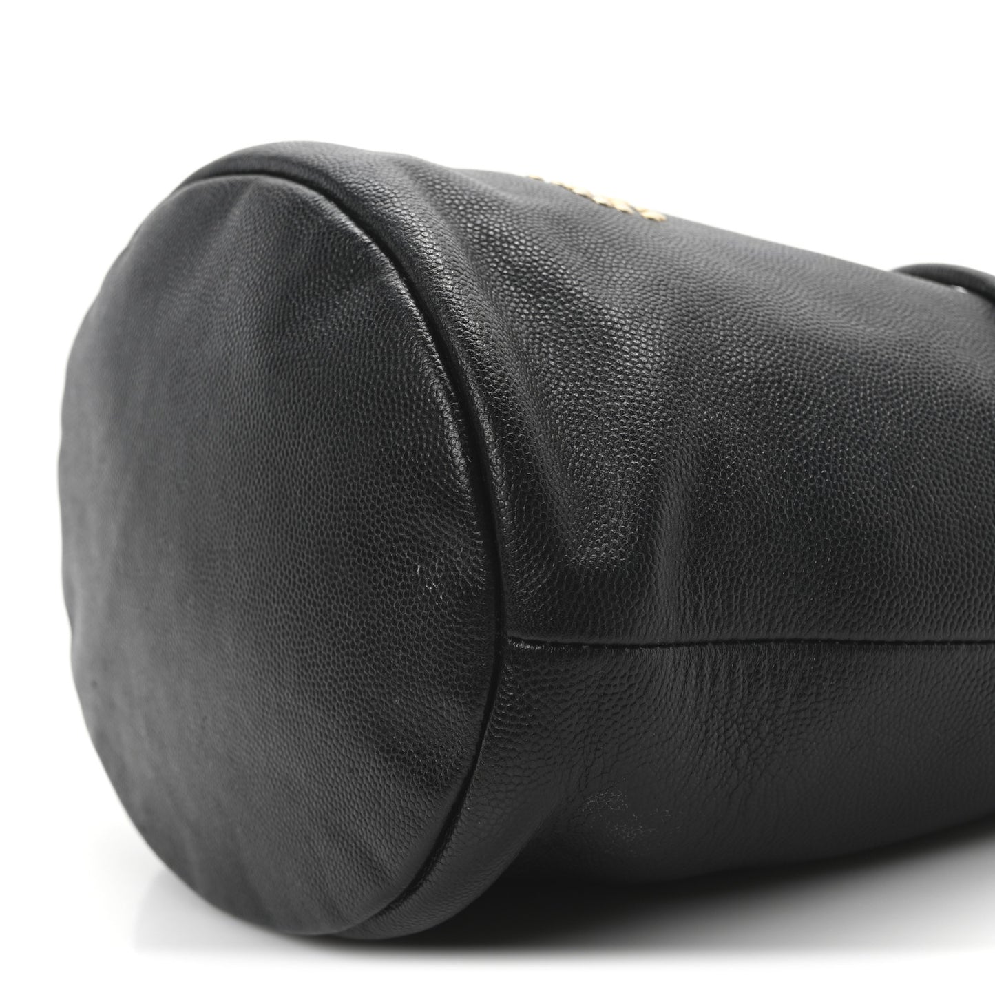 Caviar Deauville Drawstring Bucket Bag Black