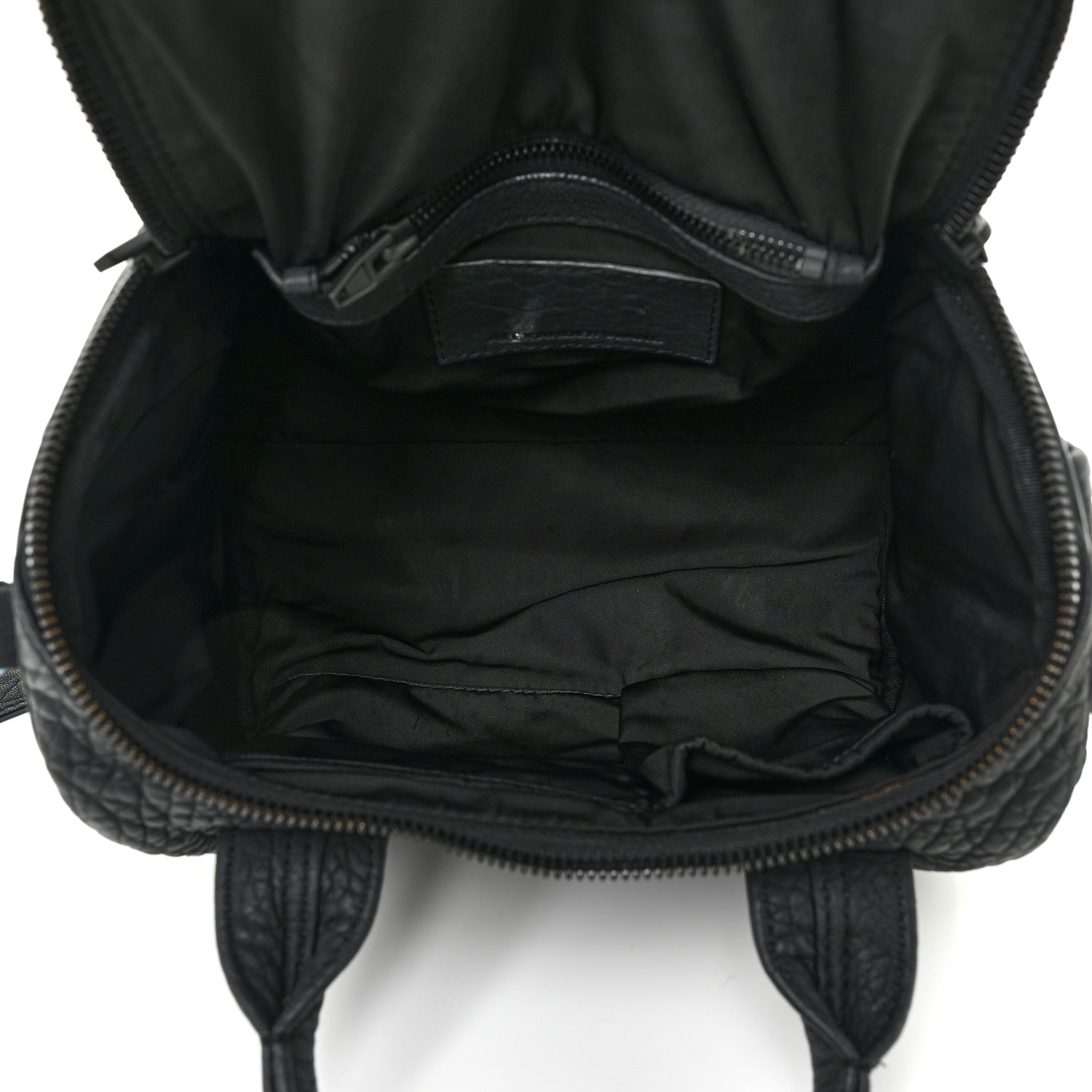 Alexander Wang Pebbled Lambskin Rockie Black Iridescent Hardware 4 of 14
