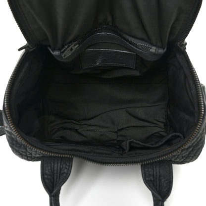 Alexander Wang Pebbled Lambskin Rockie Black Iridescent Hardware 4 of 14