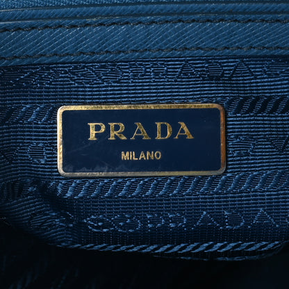 Prada Saffiano Small Galleria Double Zip Tote Cobalto 6 of 9