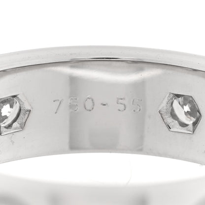 Cartier 18K White Gold Gold 6 Diamond 5.5mm LOVE Ring 55/7.25 5 of 7